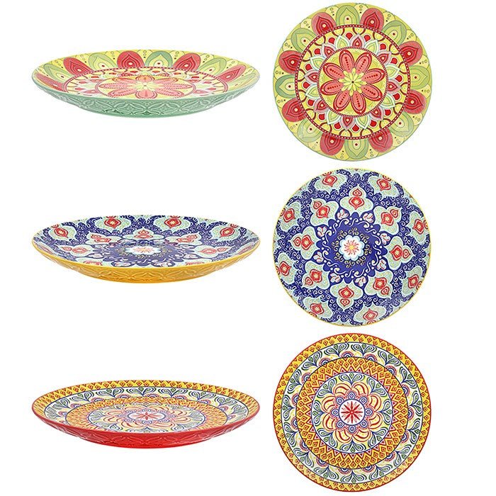 Leser & Pavey Tuscany Mandala Large Plate - Pastel - (Choice of 3) - Old Railway Line Garden Centre