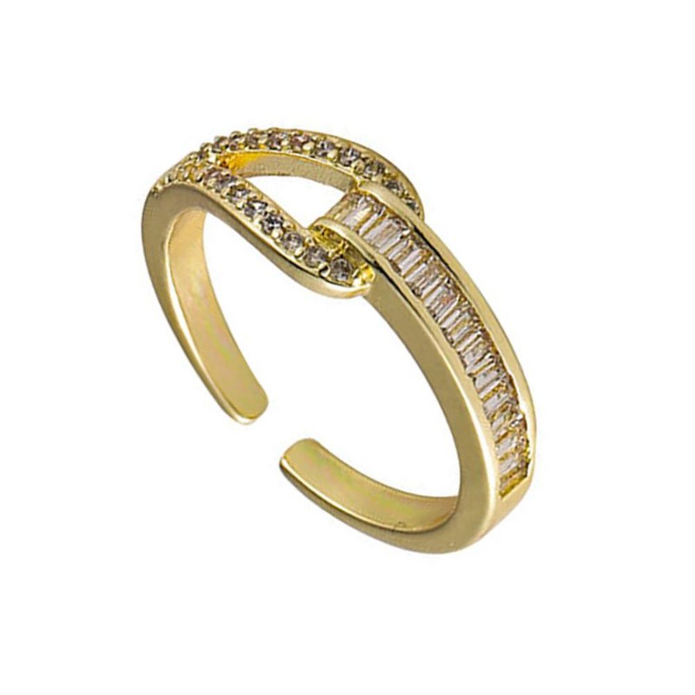 Lila Jewellery Saddle 14ct Gold Adjustable Ring