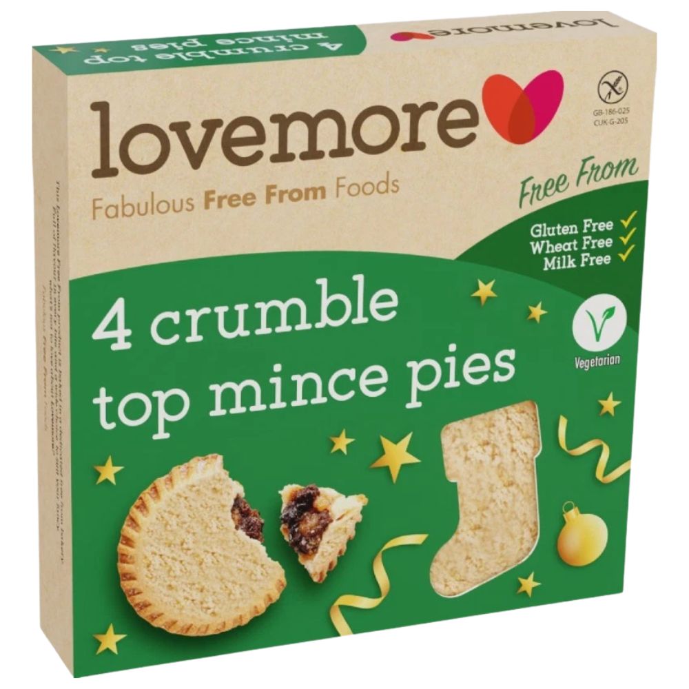 Lovemore 230g Crumble Top Mince Pies (4 Pack)