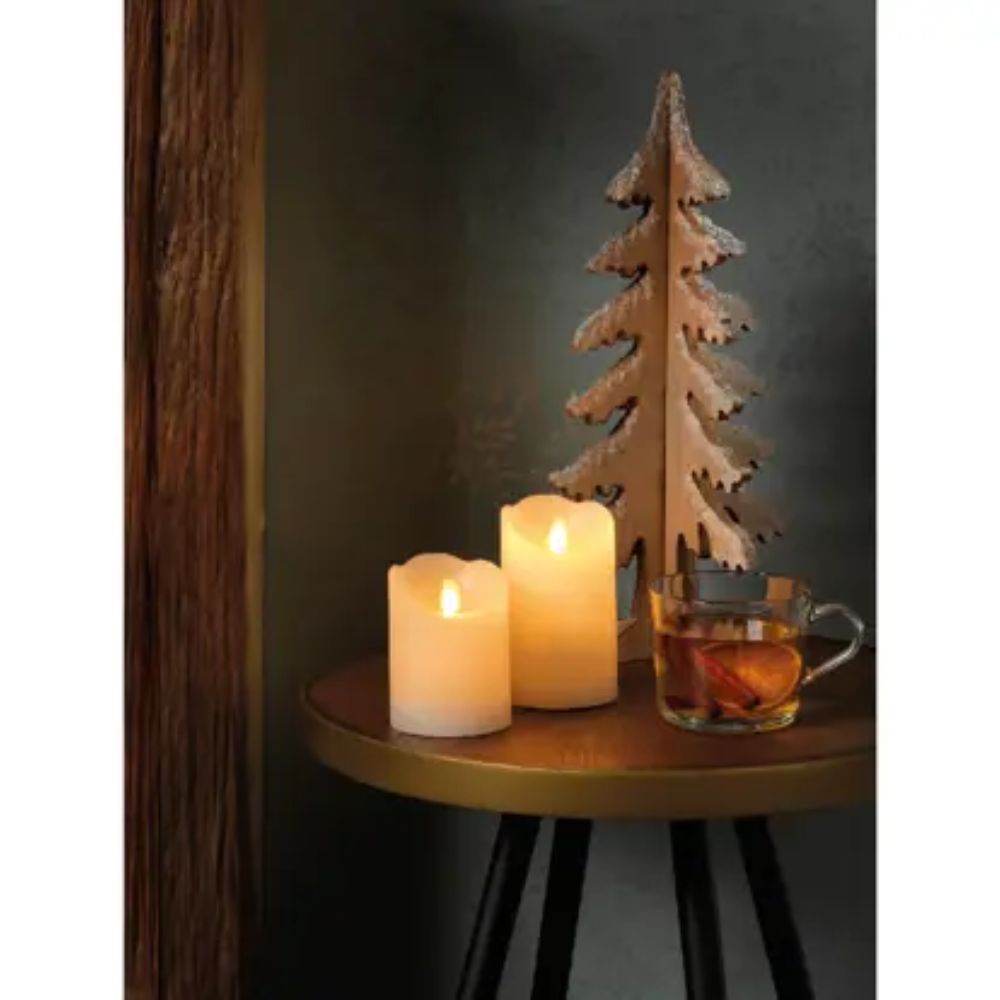 Lumineo 10cm Cream LED Waving Candle
