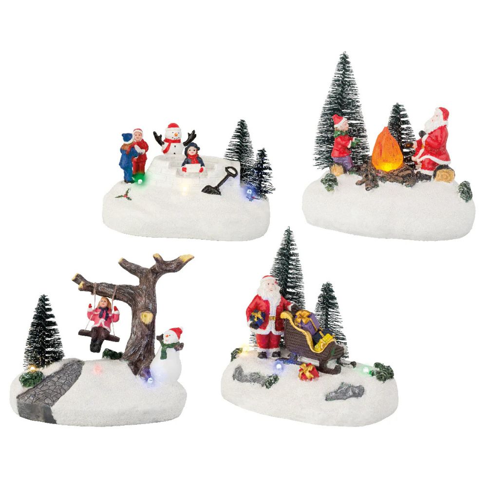 Lumineo 12.5cm LED Christmas Village Winter Scenery (Choice of 4)