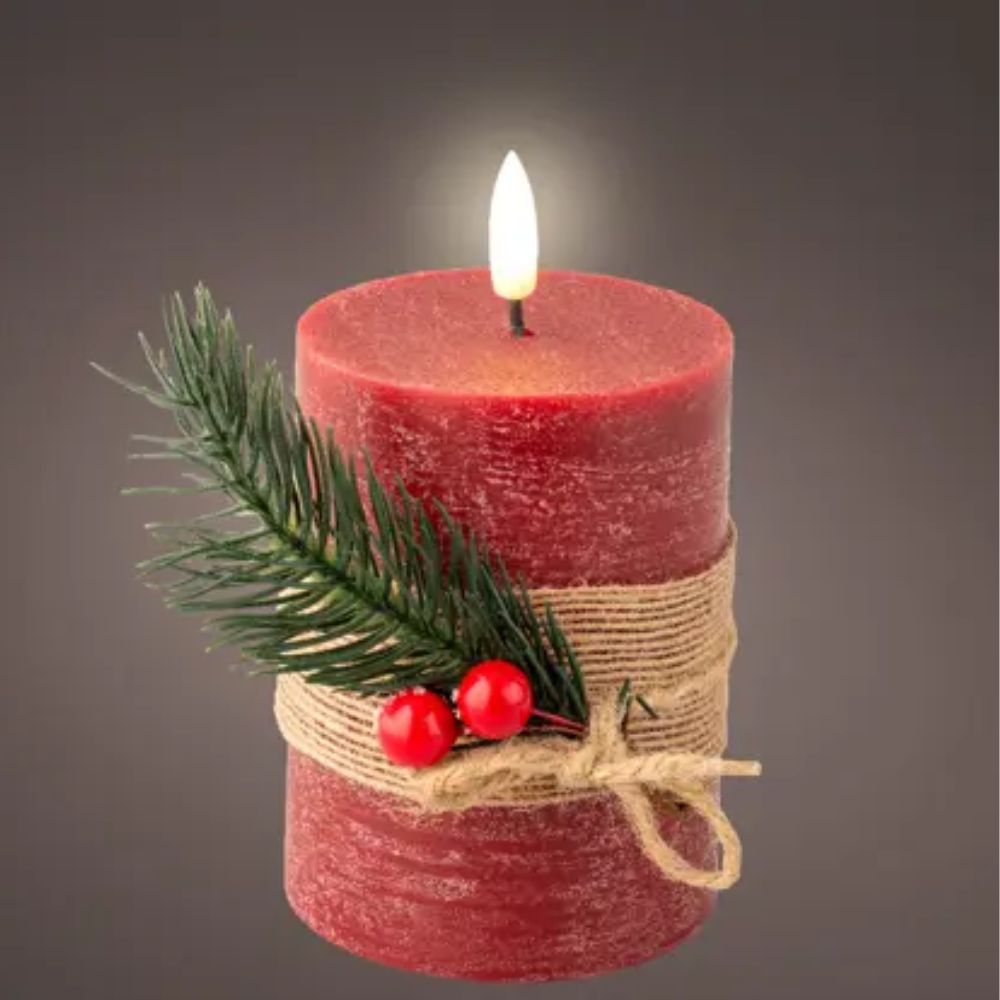 Lumineo 13cm Red LED Candle
