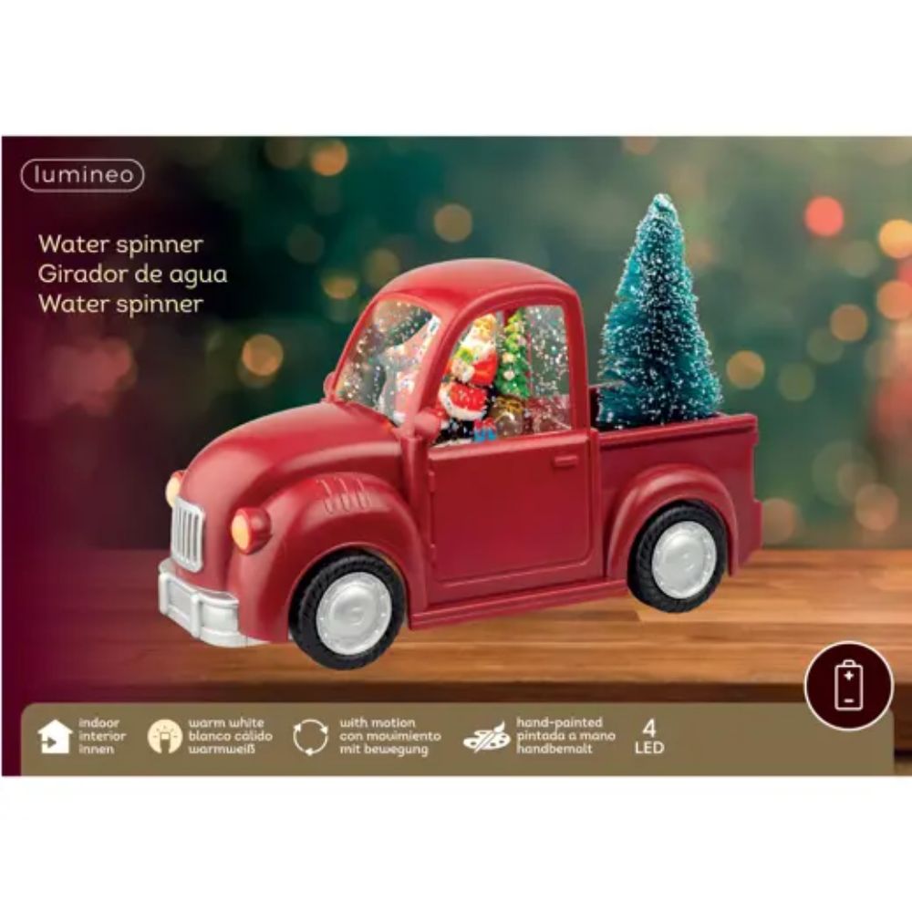 Lumineo 14cm Santa's Truck LED Water Spinner