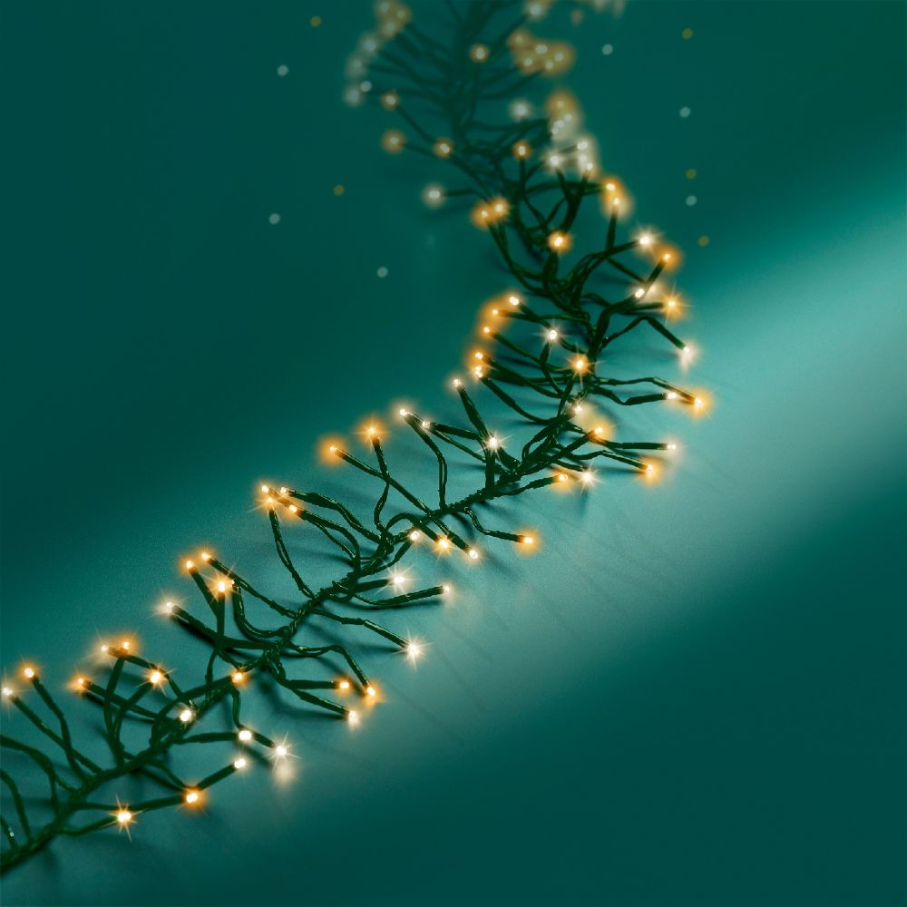 Lumineo 1512 Warm White & Classic Warm LED Twinkle Cluster Lights (14m)