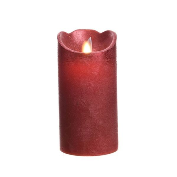 Lumineo 15cm LED Red Wax Waving Candle