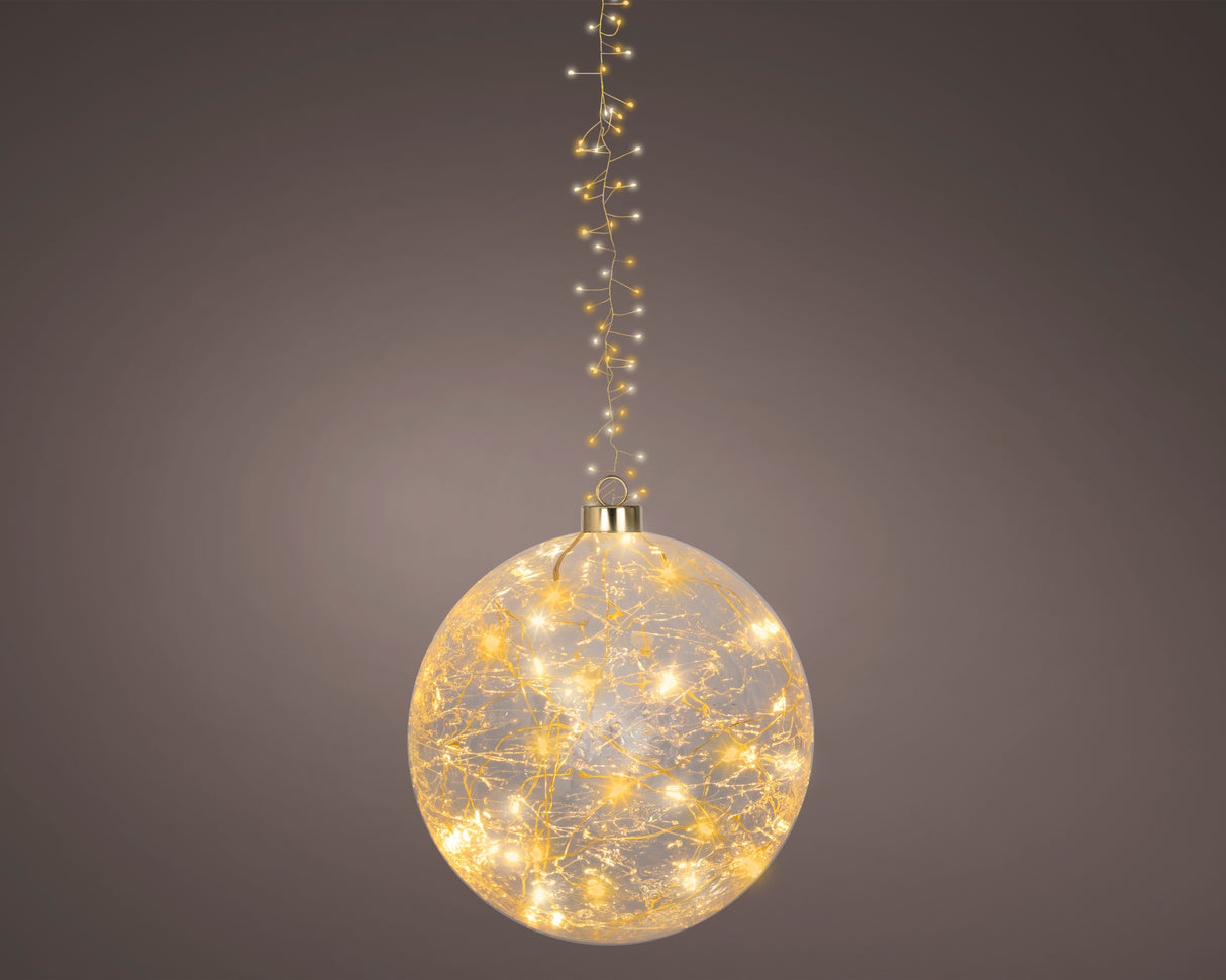 Lumineo 19cm Flashing Micro LED Hanging Ball - Warm White/Classic Warm - 480033