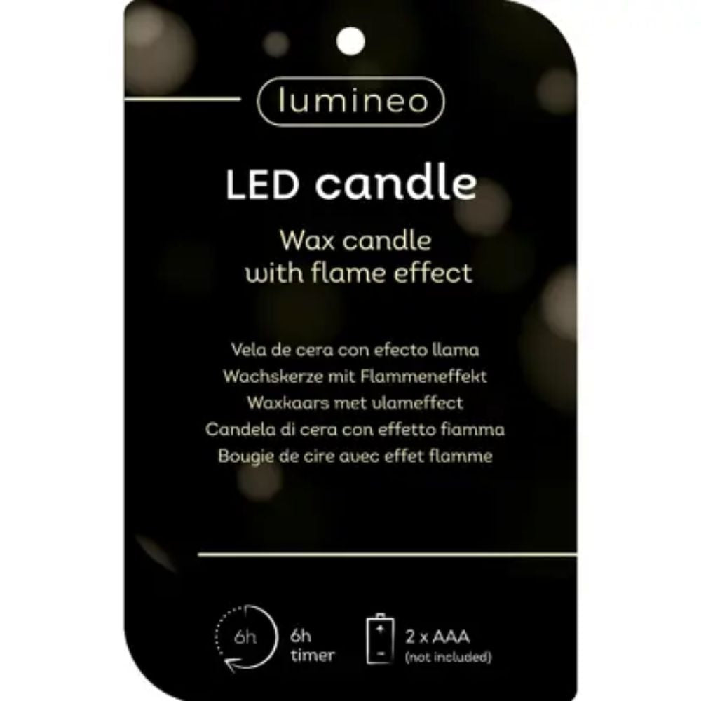 Lumineo 19cm White LED Candle Wax Tree