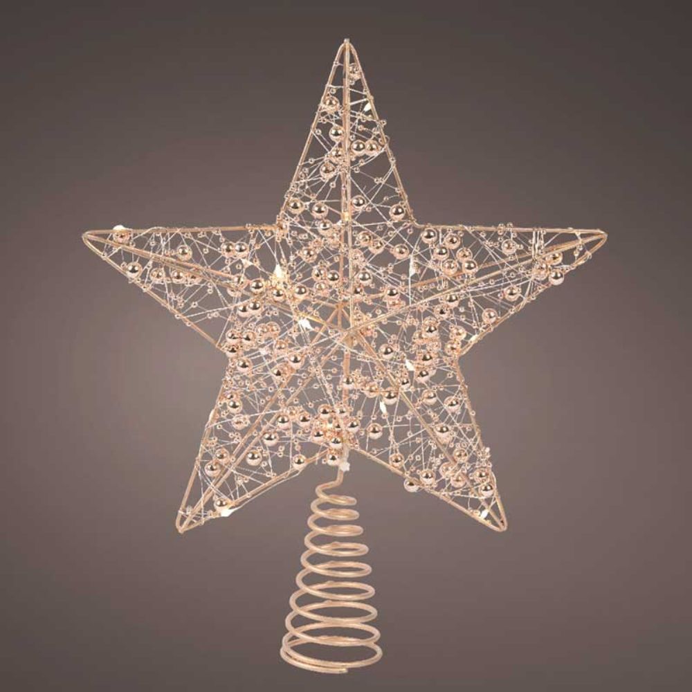 Lumineo 27cm Gold LED Star Tree Topper