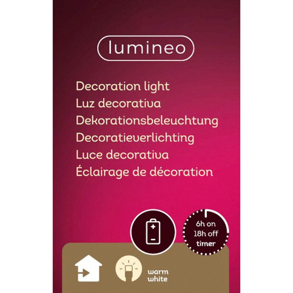 Lumineo 29cm Micro LED Polyresin Santa Ornament