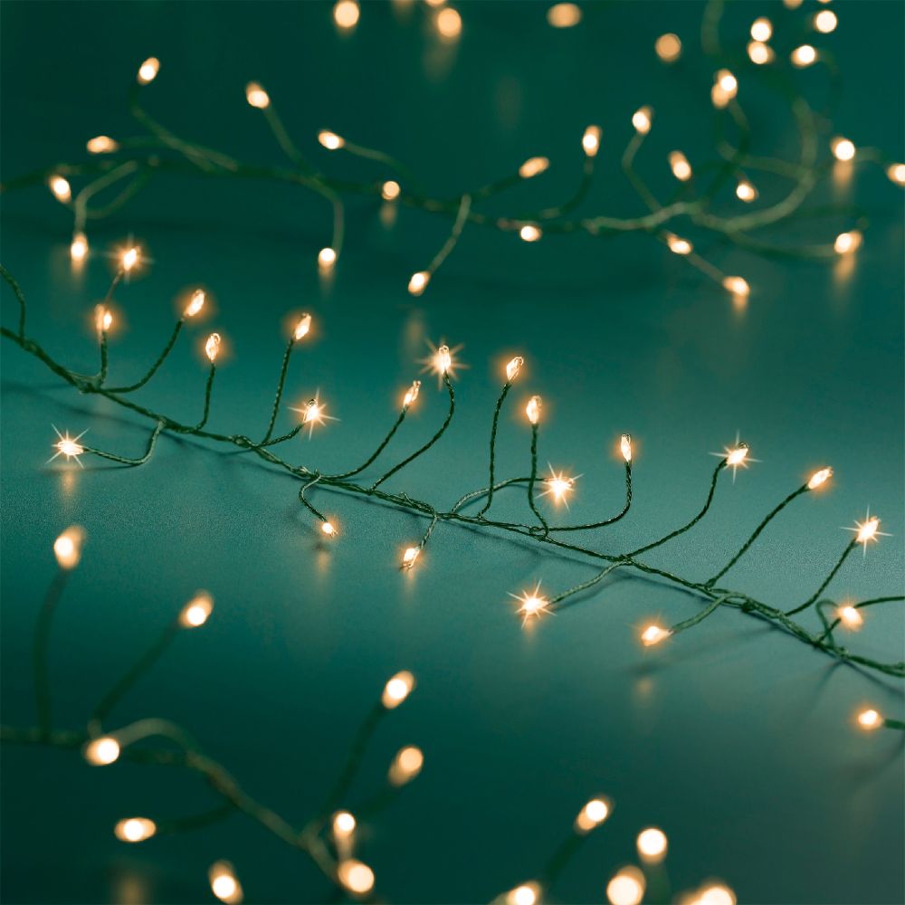 Lumineo 480 Classic Warm Micro LED Compact Wire Christmas Lights (6m)