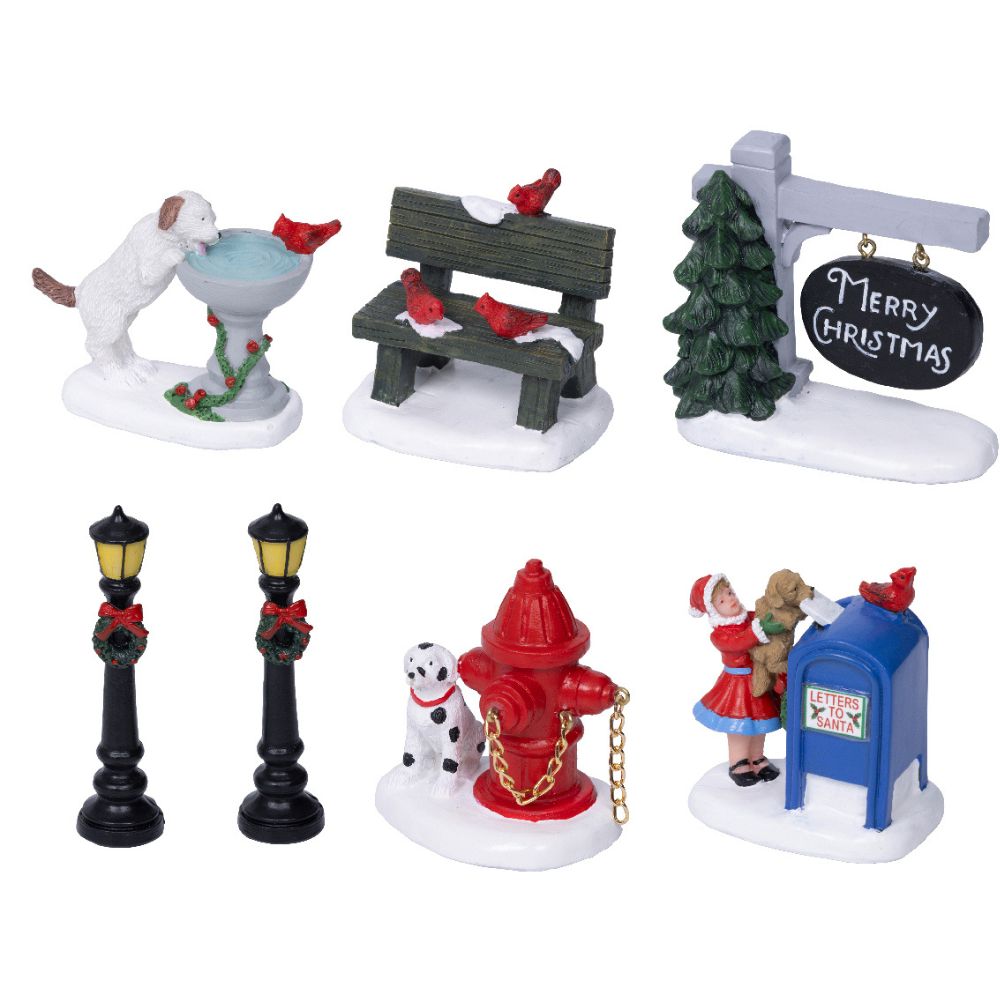Lumineo 8cm Christmas Village Accessories
