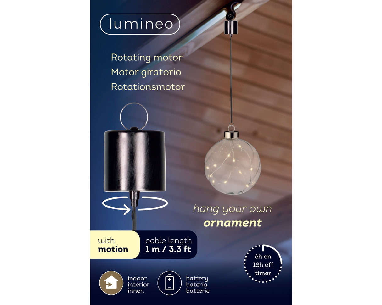 Lumineo 9cm Hanging Rotating Motor Adpater - Black - 481716