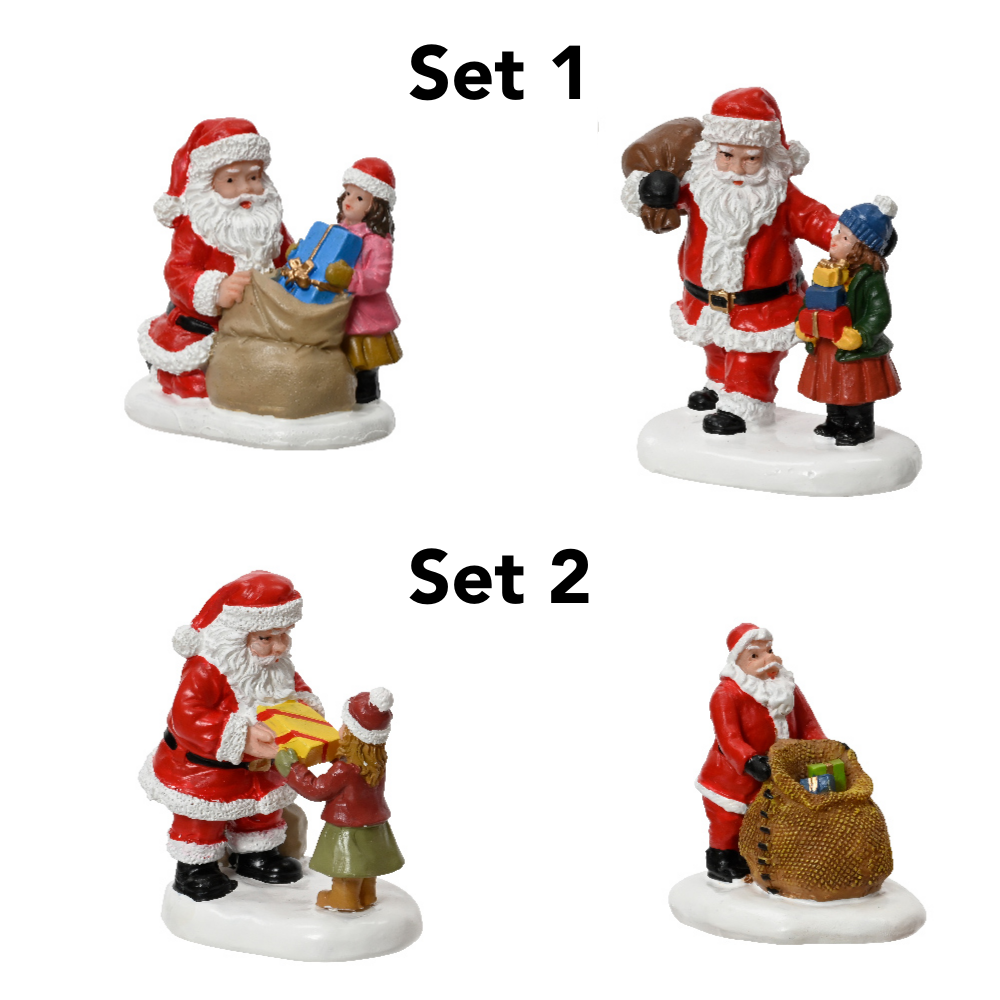 Lumineo Christmas Village Set of 2 Santa & Presents Figures (Choice of 2)