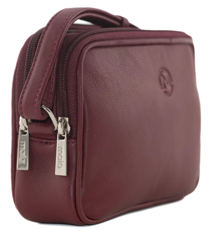 Mala Leather Anishka Camera Style Bag - Burgundy