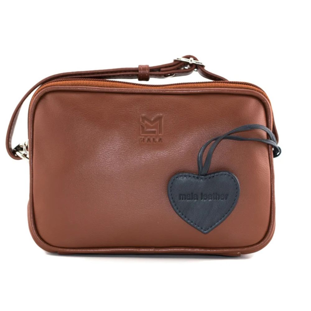 Mala Leather Anishka Camera Style Bag - Tan