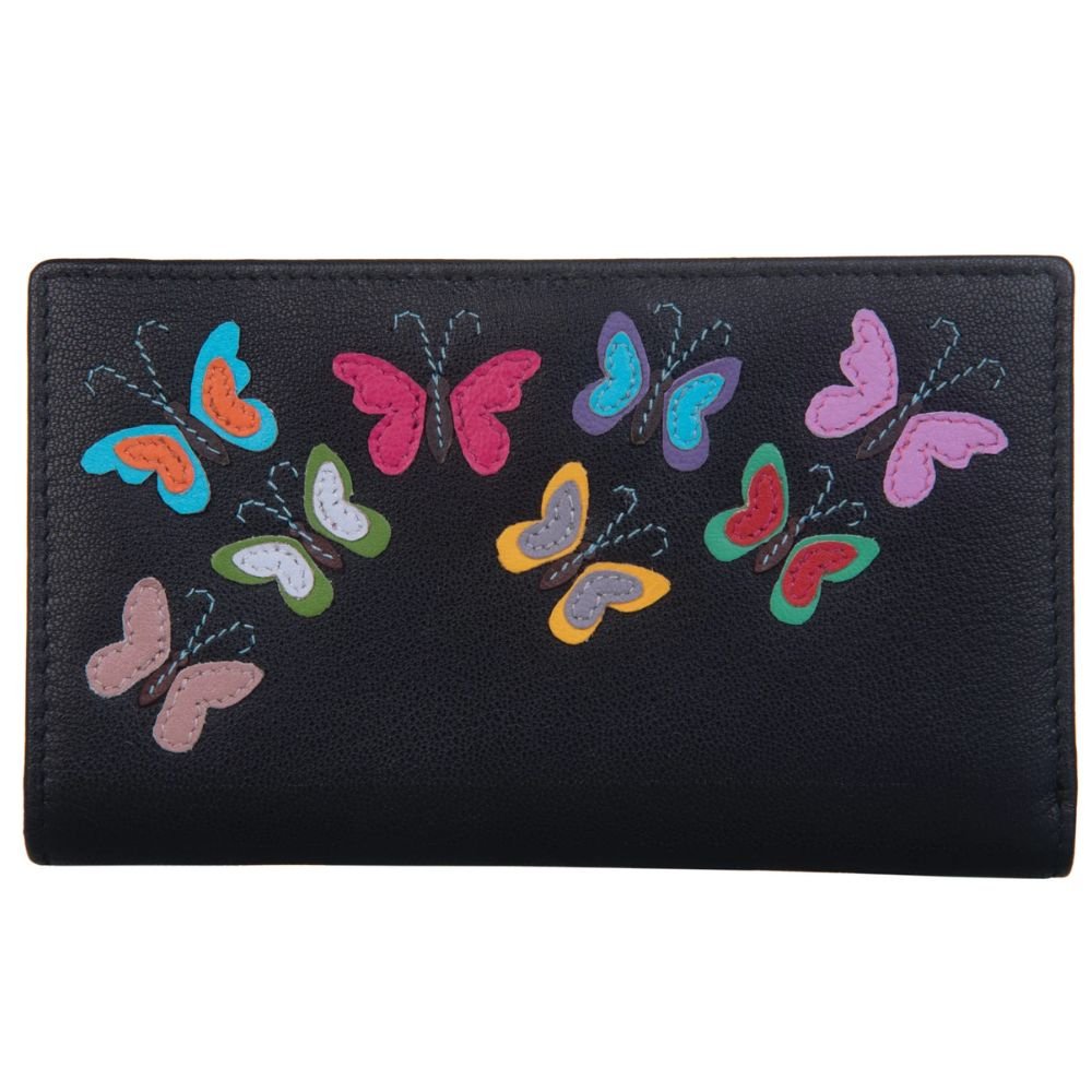 Mala Leather Black Juno Compact Purse - Old Railway Line Garden Centre