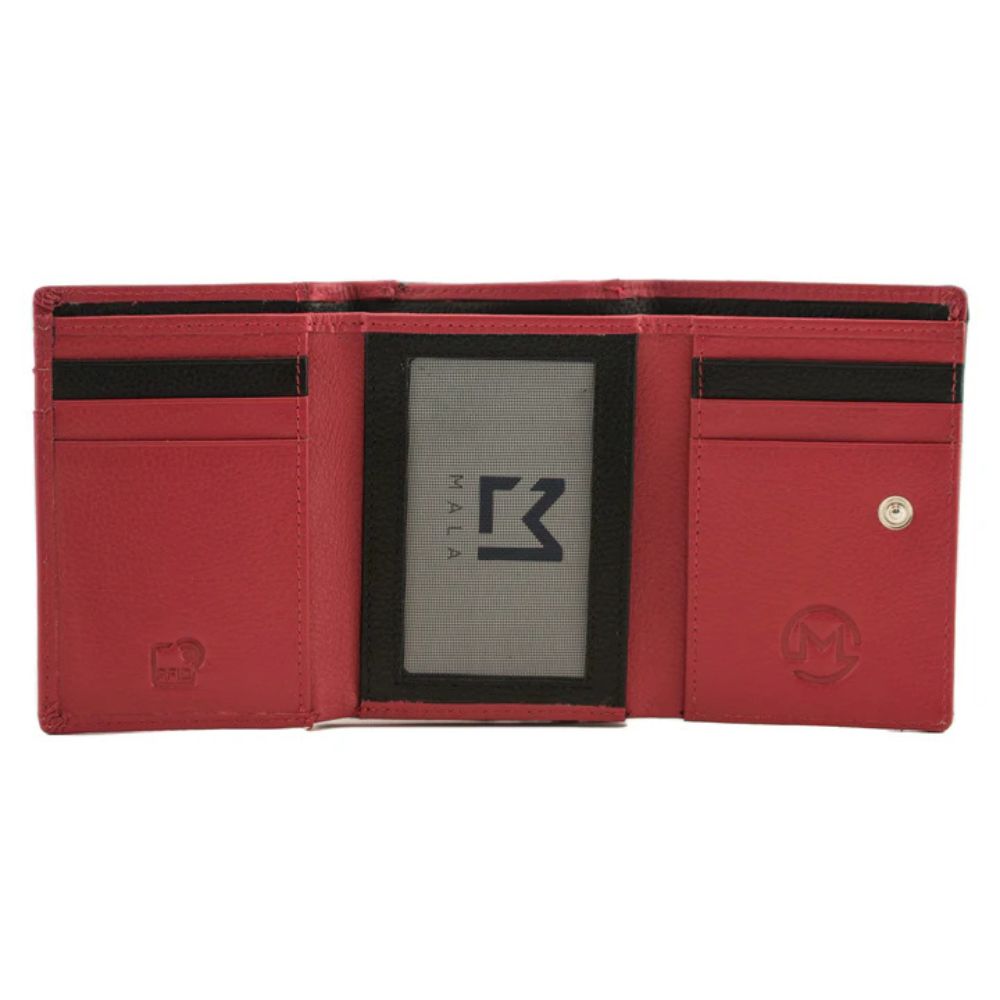 Mala Leather Bobbie Robin Tri fold Purse