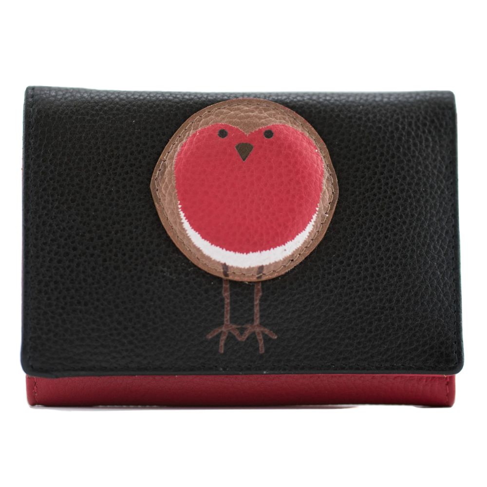 Mala Leather Bobbie Robin Tri fold Purse