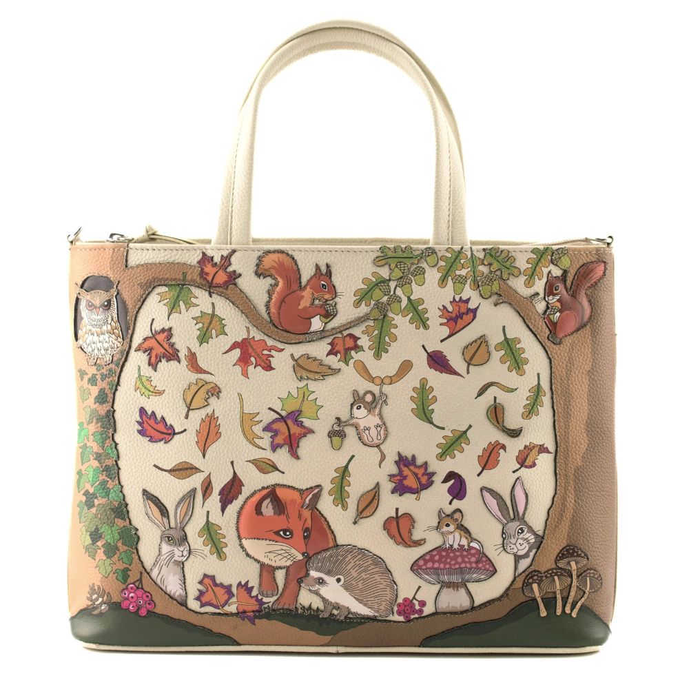 Mala Leather Foxglove Forest Leather Multiway Grab Bag