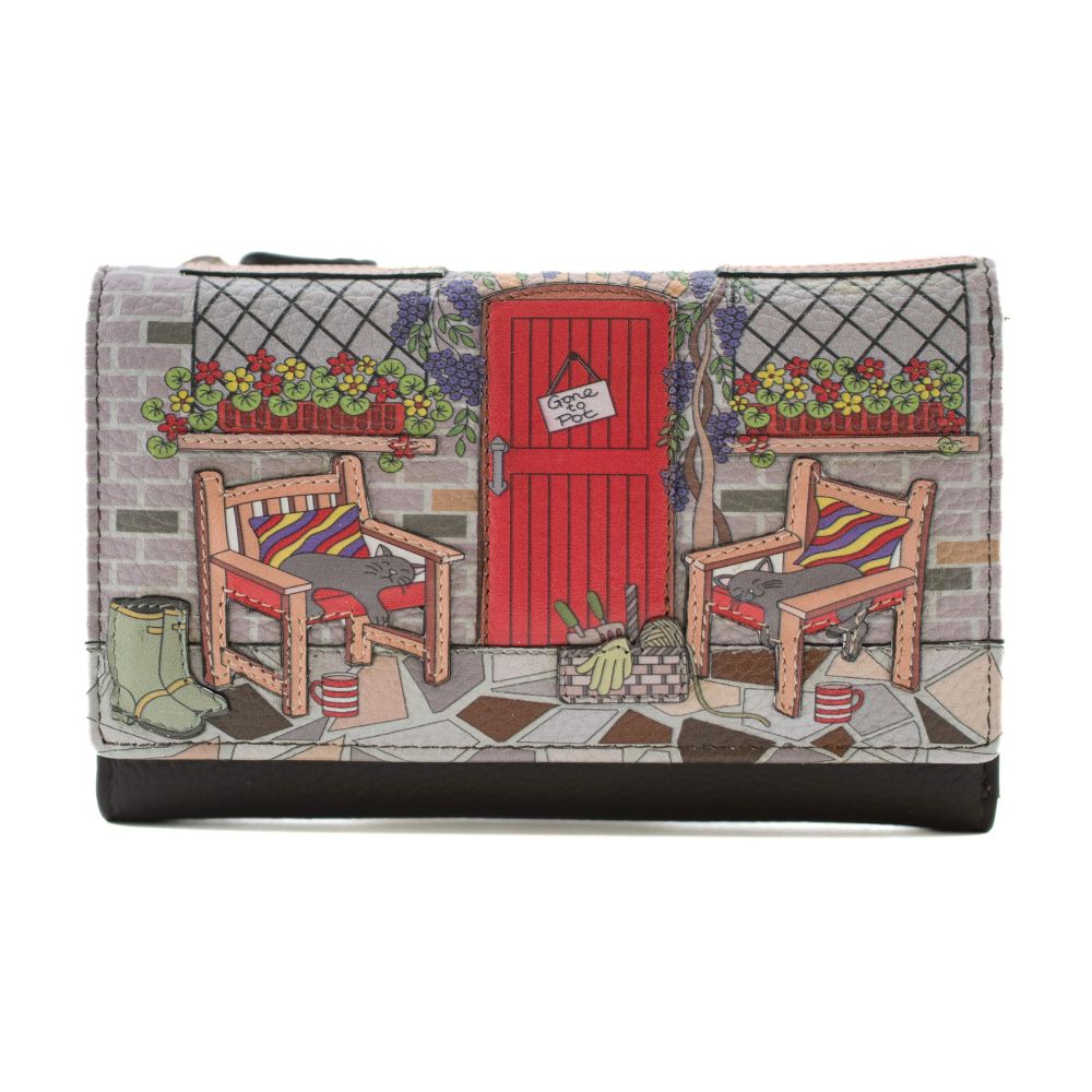 Mala Leather Gone to Pot Large Leather Tri fold Purse