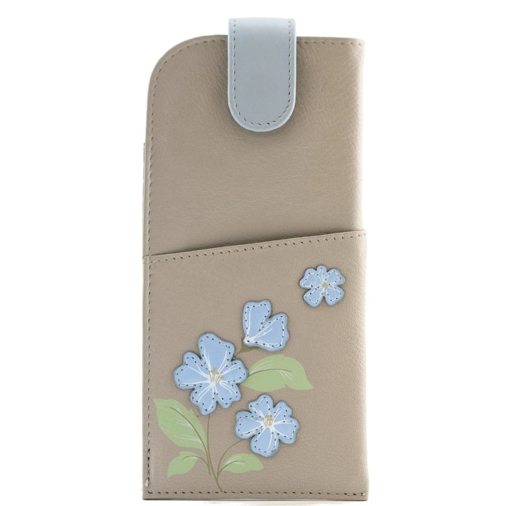 Mala Leather Grey Sakura Glasses Case - Old Railway Line Garden Centre