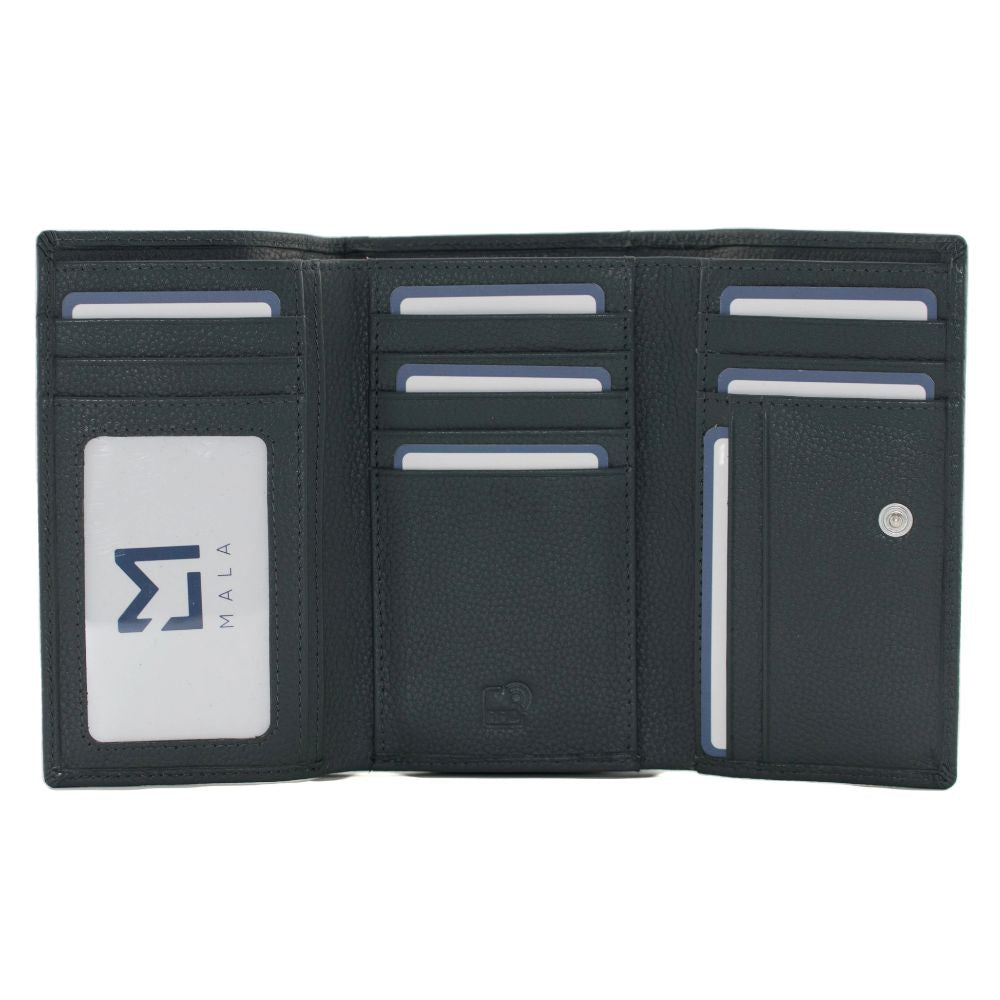 Mala Leather Kennel Crew Large Tri fold Purse