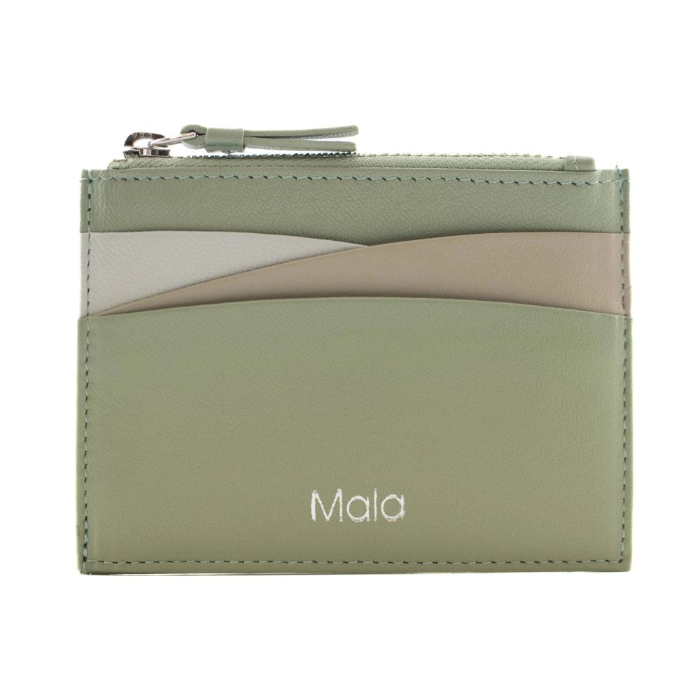 Mala Leather Kora Card & Coin Holder - Green