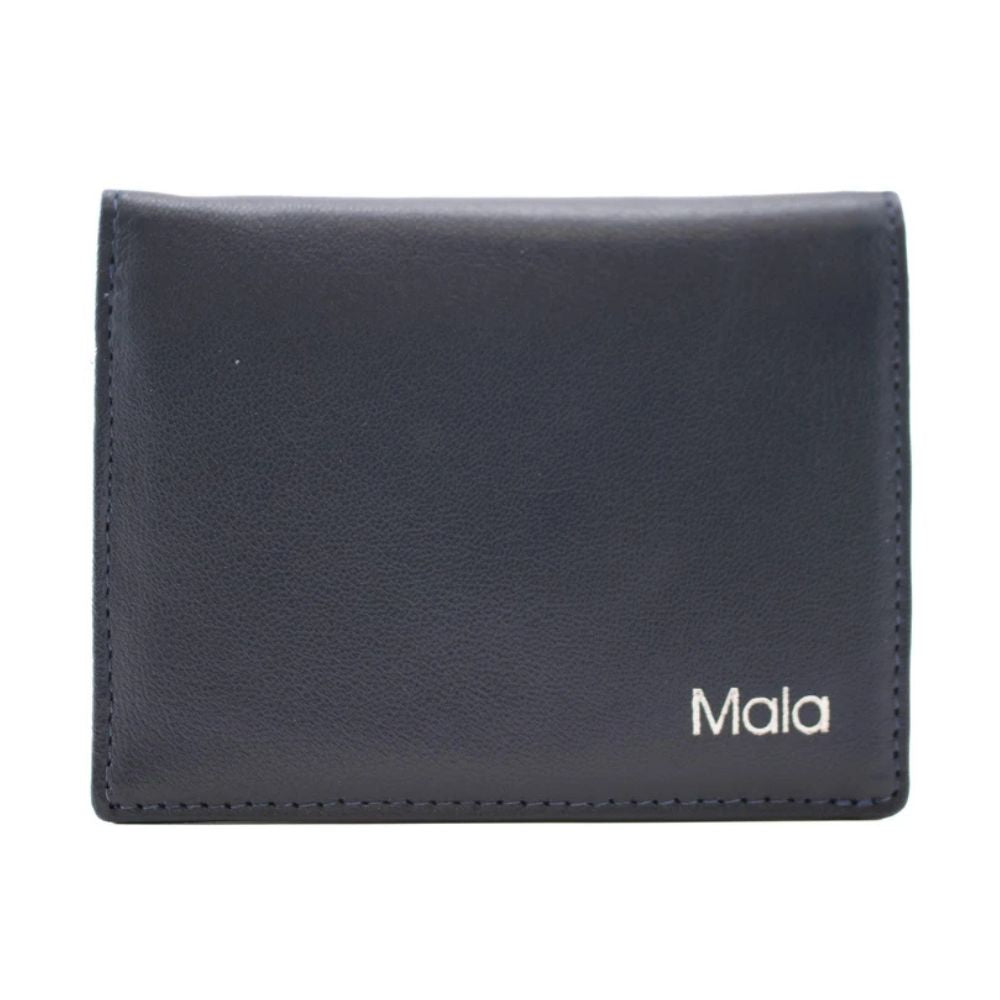 Mala Leather Kora Compact Purse - Navy
