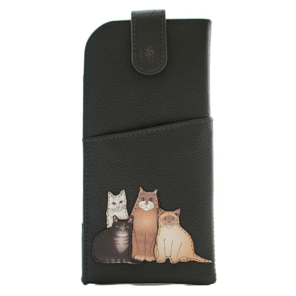 Mala Leather The Meowfia Leather Glasses Case