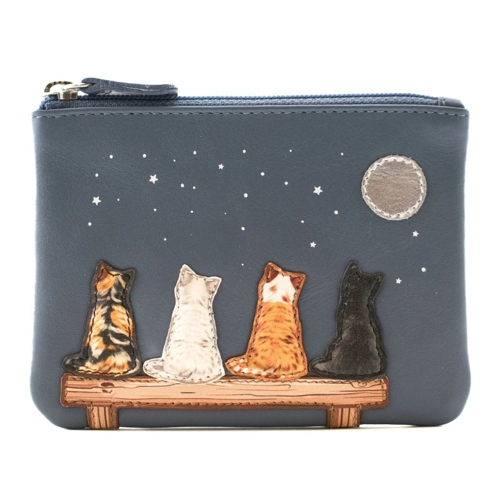 Mala Leather Midnight Coin Purse - Denim