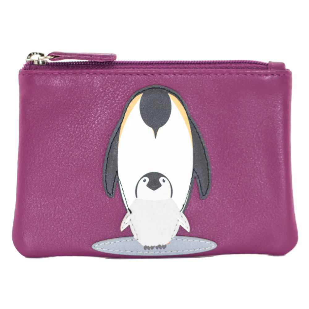 Mala Leather Pinky Penguin & Mum Coin Purse