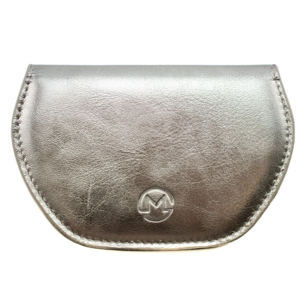 Mala Leather Mala Slim magnetic Glasses Case - Pewter