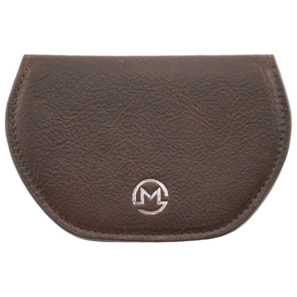 Mala Leather Mala Slim magnetic Glasses Case - Brown