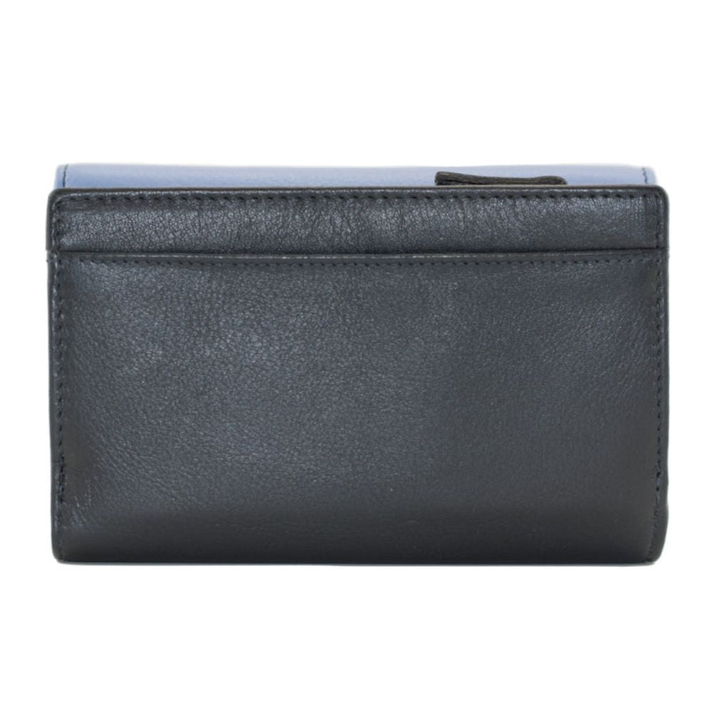 Mala Leather Snowdrop Large Tri fold Purse - Old Railway Line Garden Centre