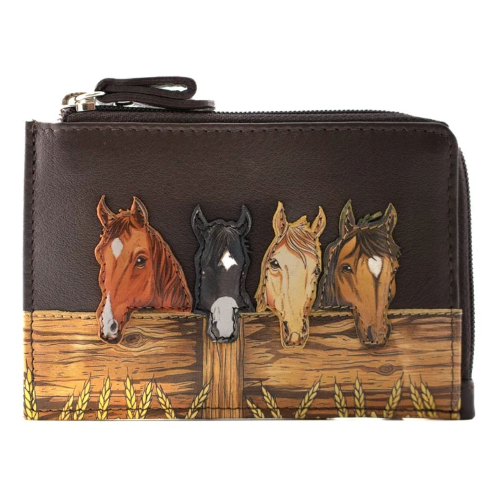 Mala Leather Stable Row Leather Coin & Card Purse - Brown