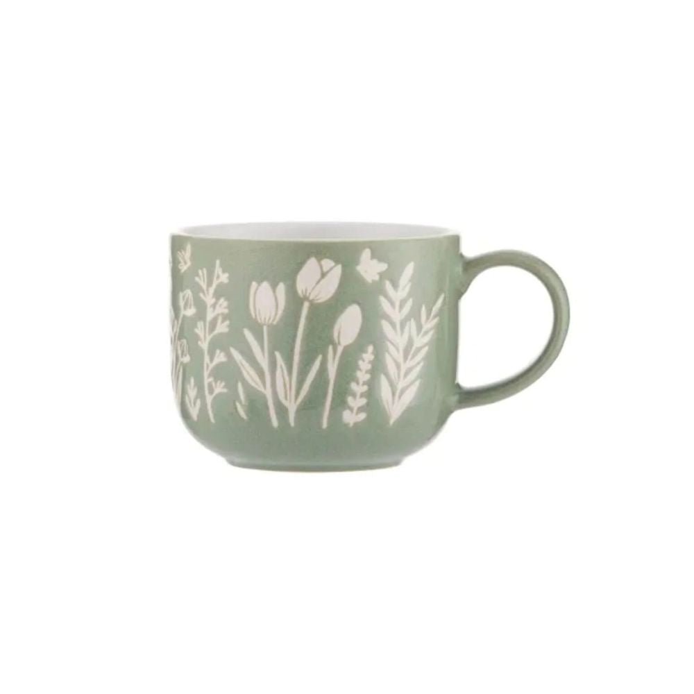 Mason Cash400ml In The Meadow Green Tulip Mug - Old Railway Line Garden Centre
