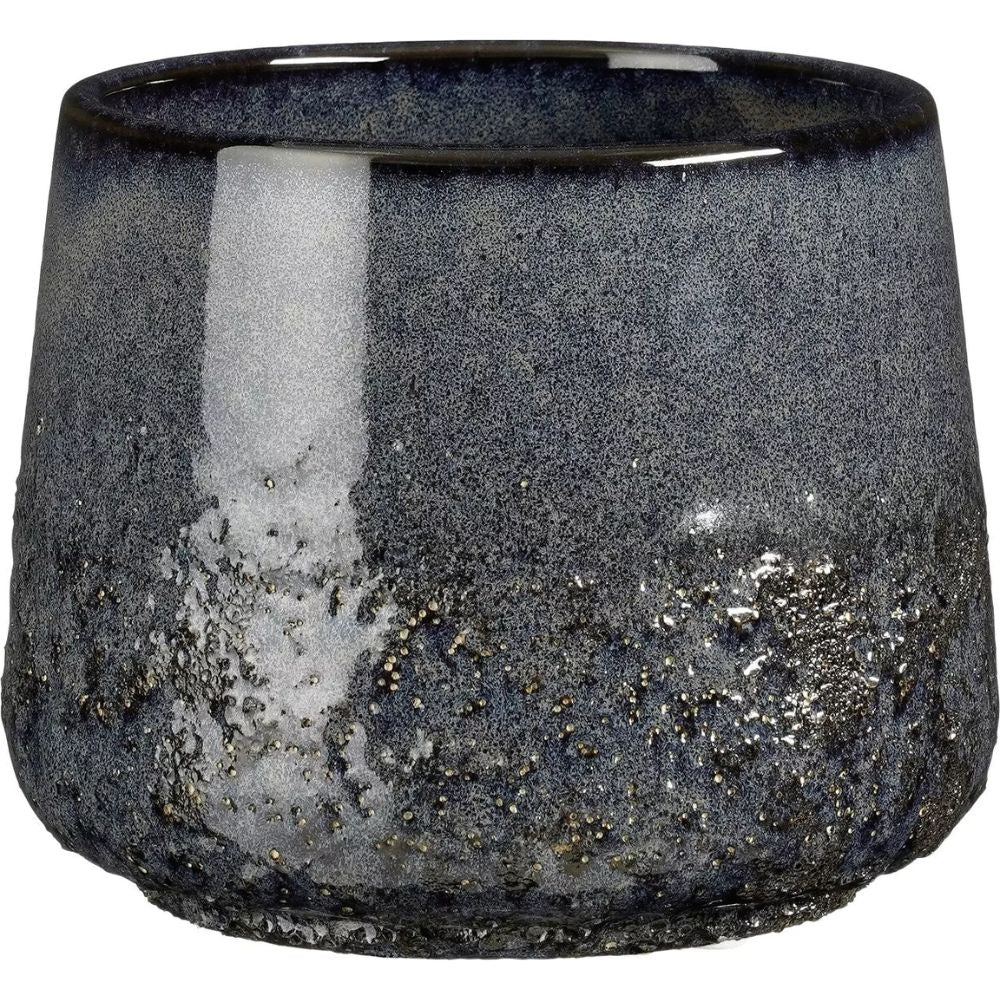 Mica Decorations 11cm Blue 'Mylo' Pot