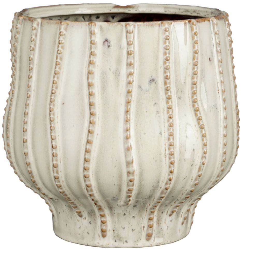 Mica Decorations 19cm White Cathy Pot