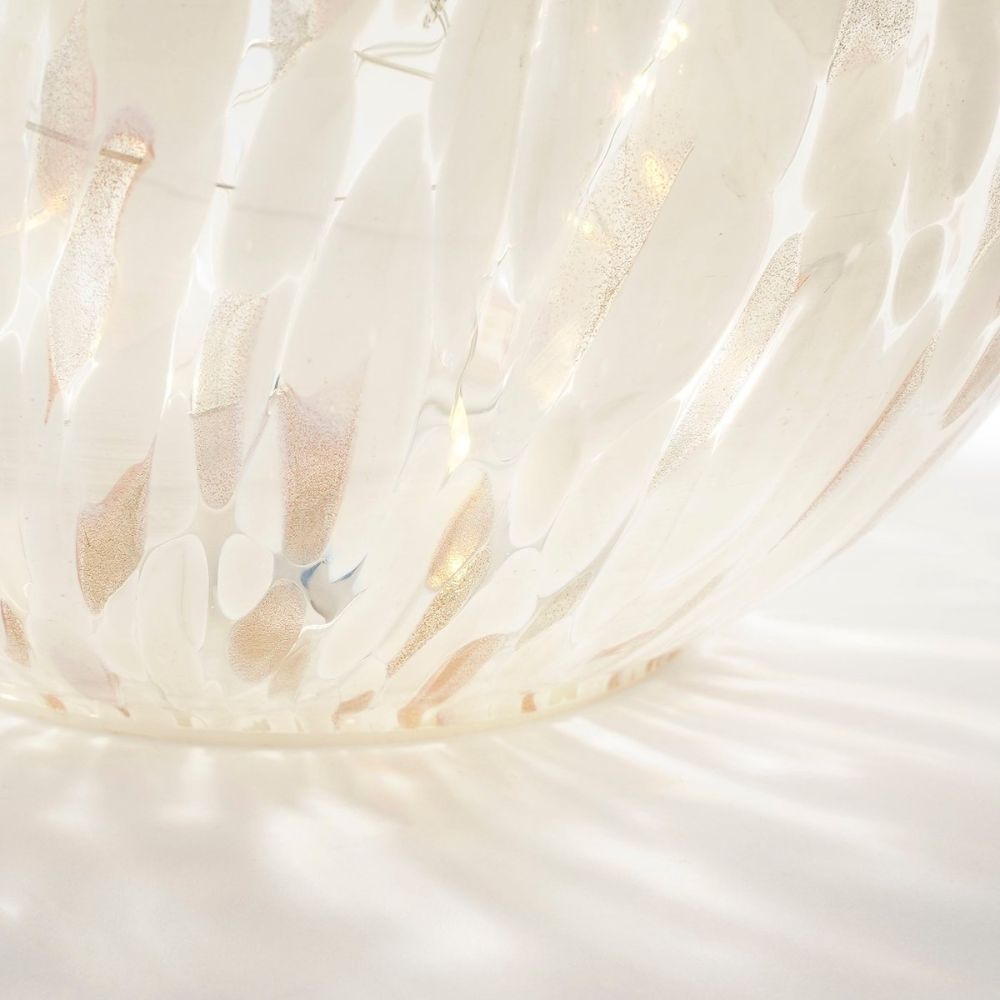 Mica Decorations 20cm White LED Battery Operated Globe