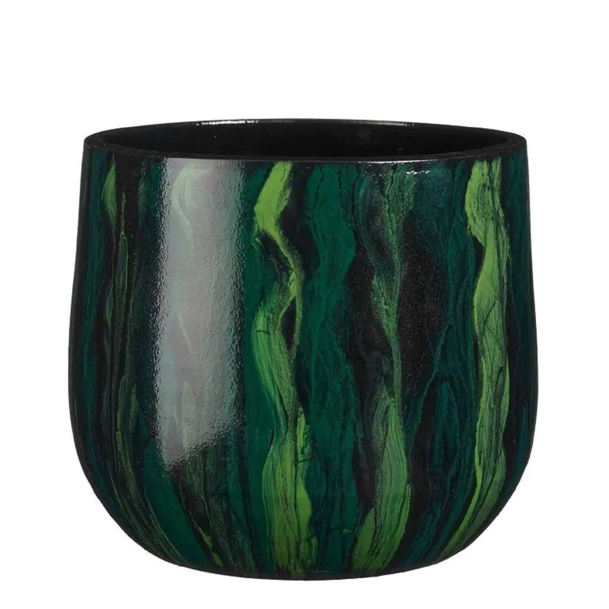 Mica Decorations 27cm Round Green Nigel Pot