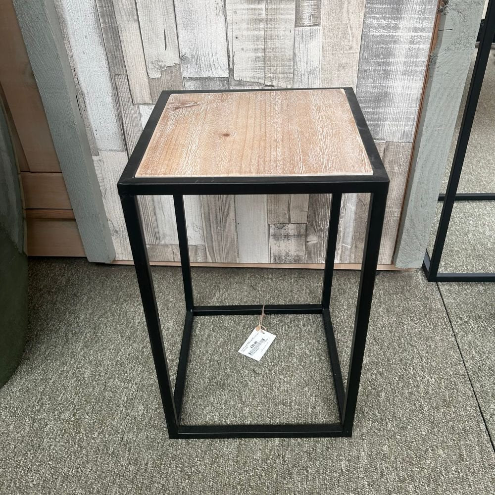 Mica Decorations 25cm Black Quinty Side Table - Old Railway Line Garden Centre