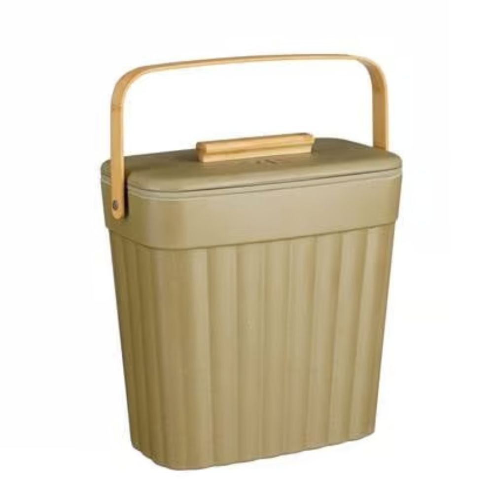 Mica Decorations 29cm Green Rubbish Bin - Old Railway Line Garden Centre
