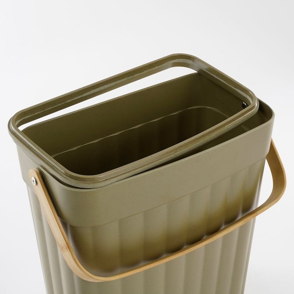 Mica Decorations 29cm Green Rubbish Bin - Old Railway Line Garden Centre
