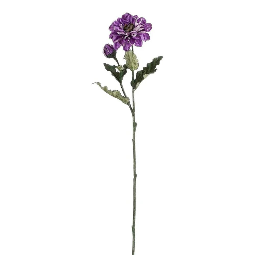 Mica Decorations 64cm Purple Artificial Zinnia Stem