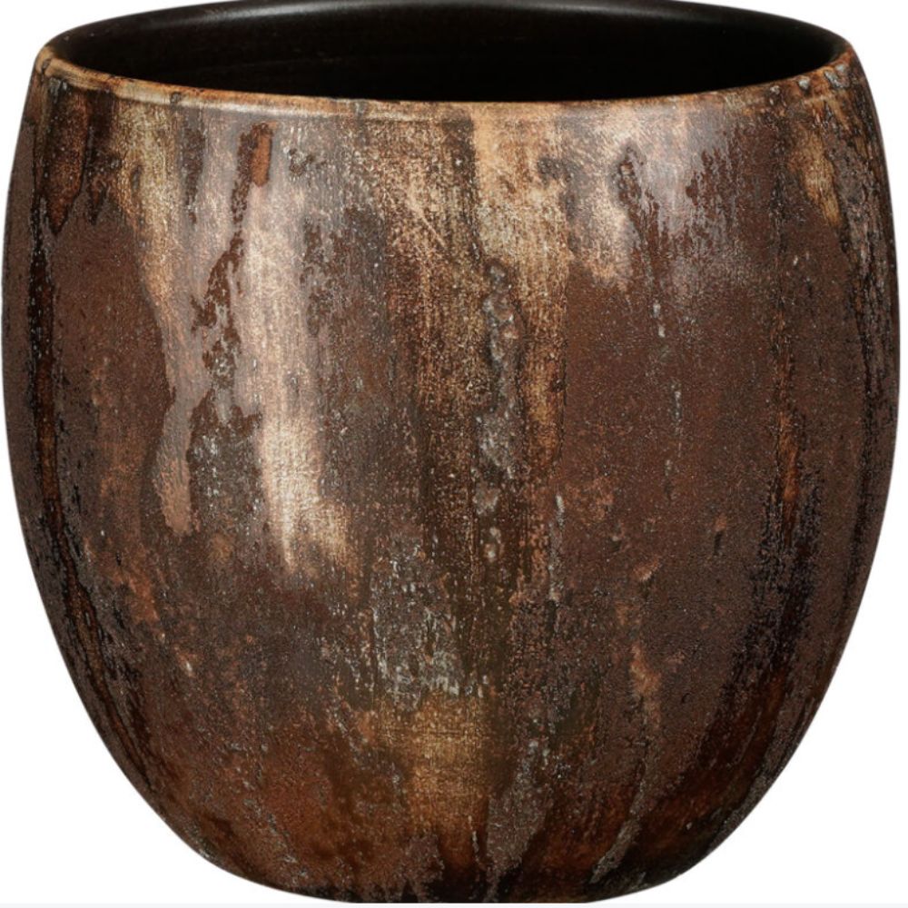Mica Decorations 15cm Gold Round Arthur Pot main image 1