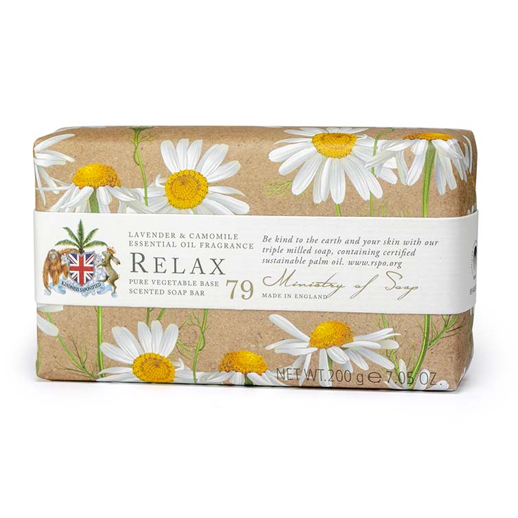 Ministry of Soap 200g Lavender & Chamomile Soap Bar - 51362 - Old Railway Line Garden Centre