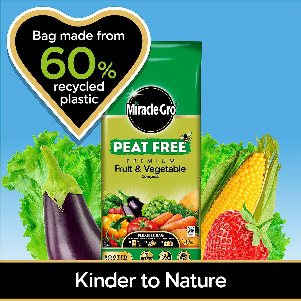 Miracle - Gro 40L Premium Peat Free Fruit & Veg Compost - Old Railway Line Garden Centre