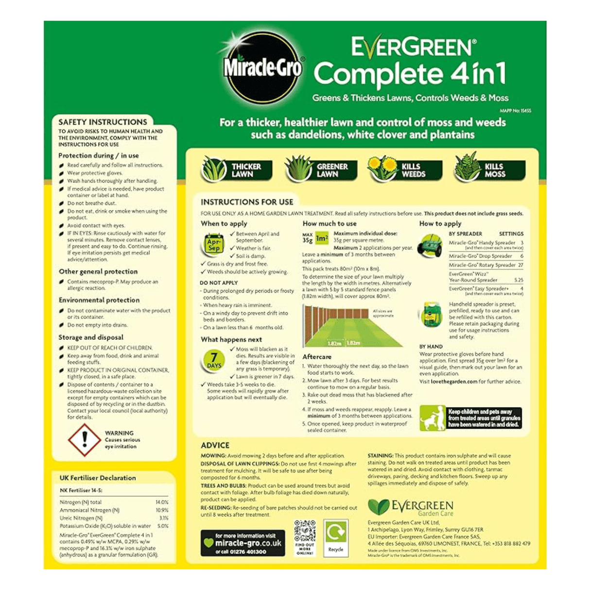 Miracle Gro EverGreen Complete 2.8kg 4 in 1 Carton - Old Railway Line Garden Centre