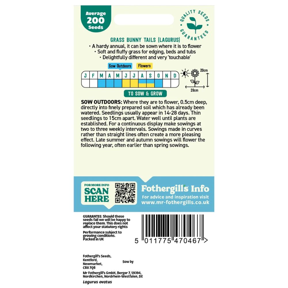 Mr Fothergill's Bunny Tail Grass Seeds