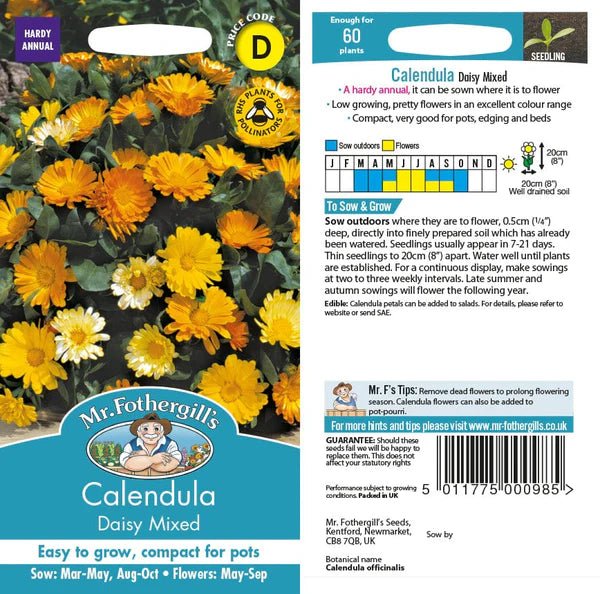 Mr Fothergills Calendula Daisy Mixed Seeds - Old Railway Line Garden Centre